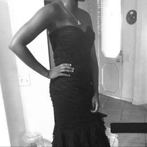 Long formal strapless dress